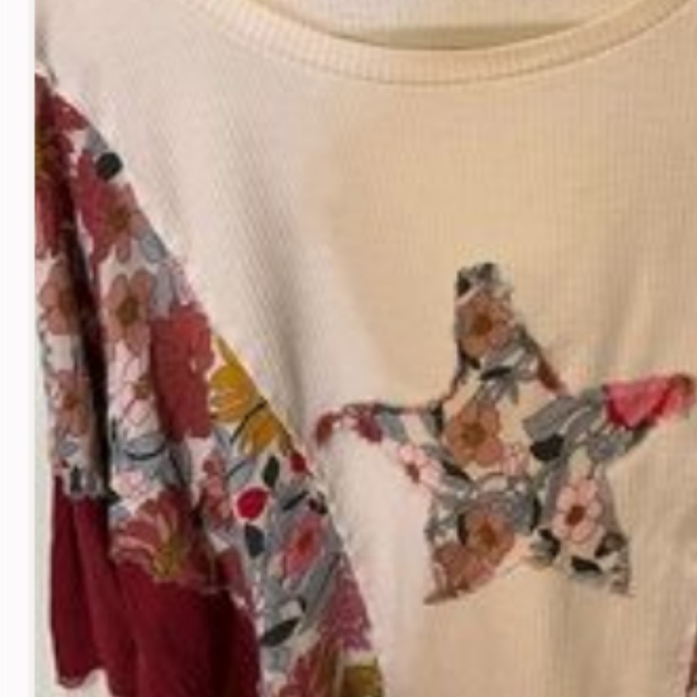 BiBi Multicolor Floral Star Top